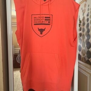 Under Armour Bright Orange Sleeveless hoodie - XXL
